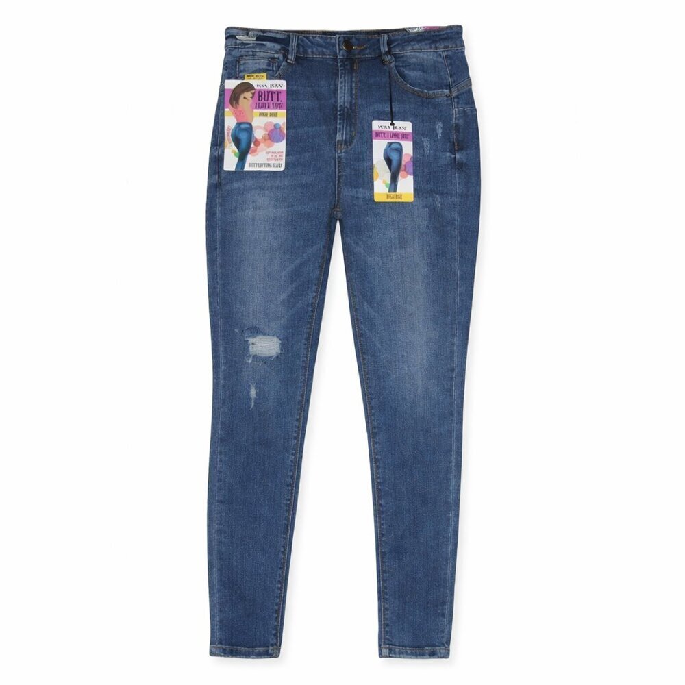 NWT WAX JEAN “Butt, I Love You!” Distressed High Rise Jeans Junior Size 7